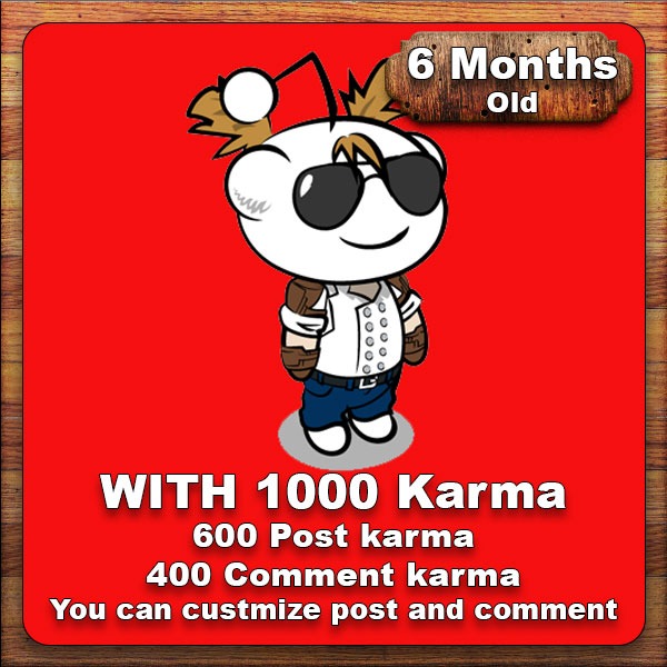 six month old reddit account